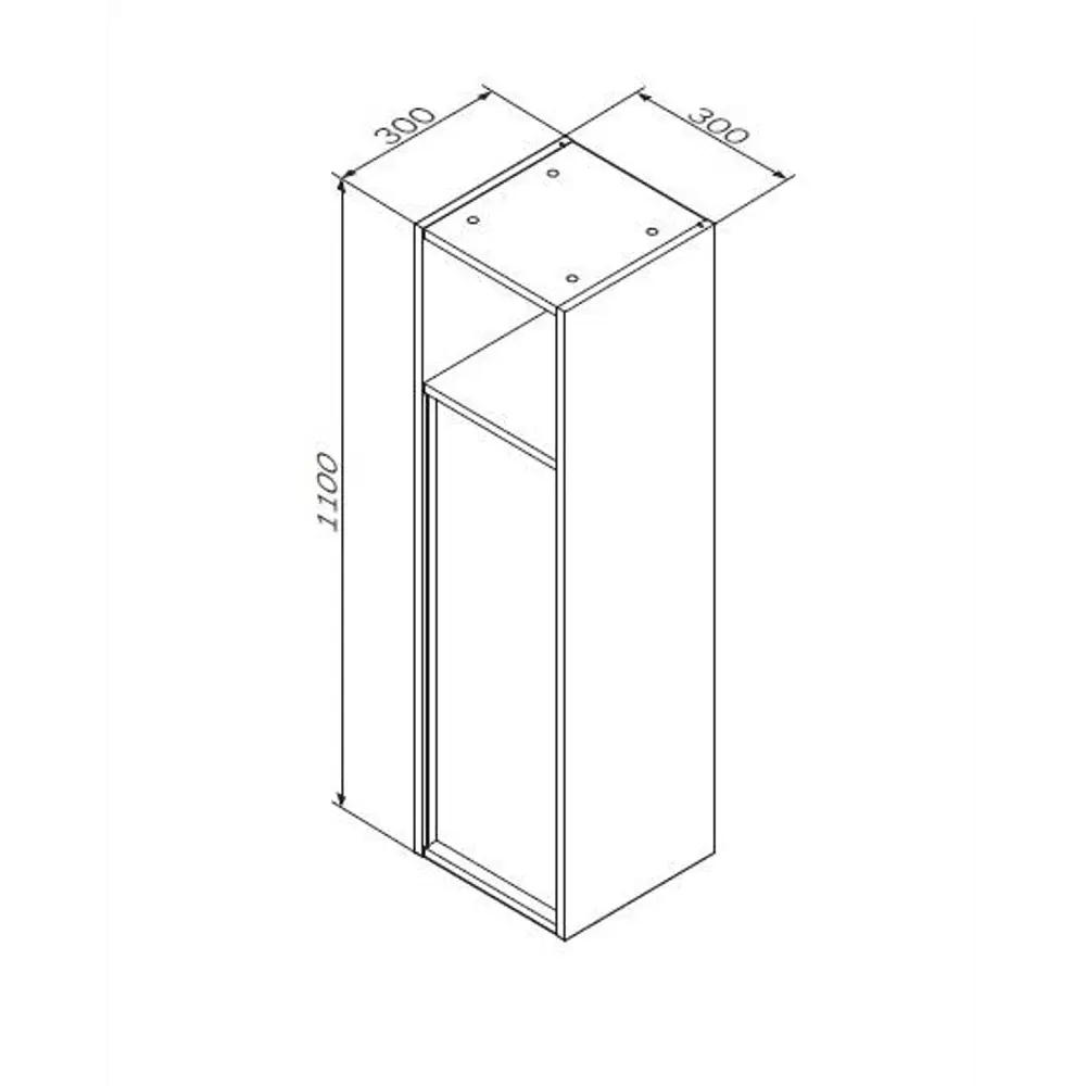 AM.PM Stern — подвесной шкаф для ванной с полкой 110x30 см в цвете орех 87021102 STLM-0072801 - Вид №15