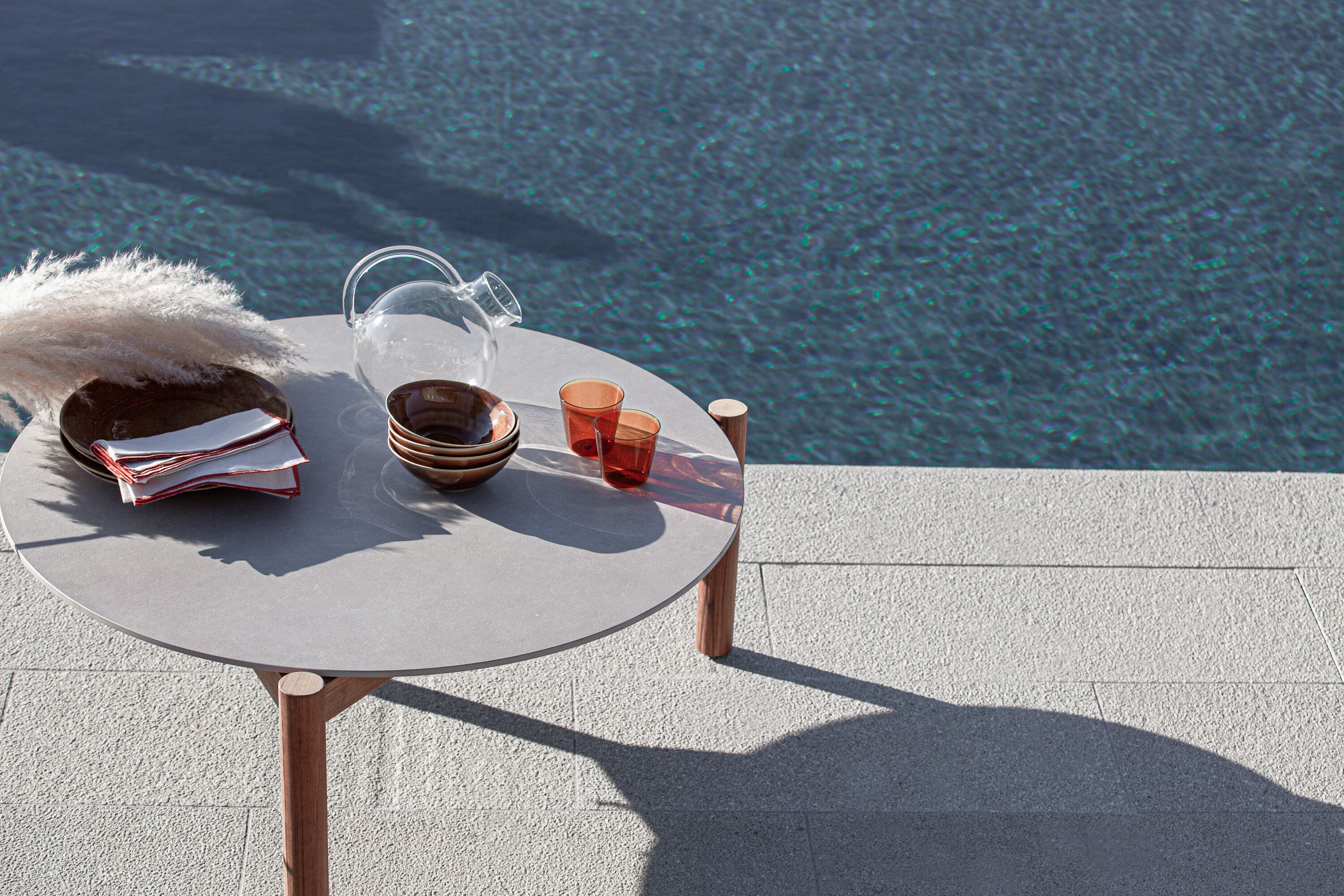 Круглый стол из тикового дерева и столешница из керамогранита Atmosphera Lodge .25 ARCH-00143892 - Вид №4