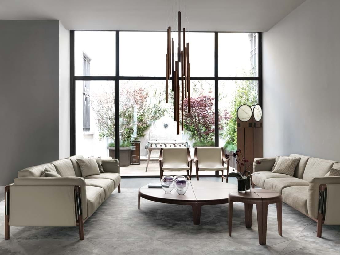 Кожаный светодиодный подвесной светильник Giorgetti LEAF ARCH-00065373 - Вид №4