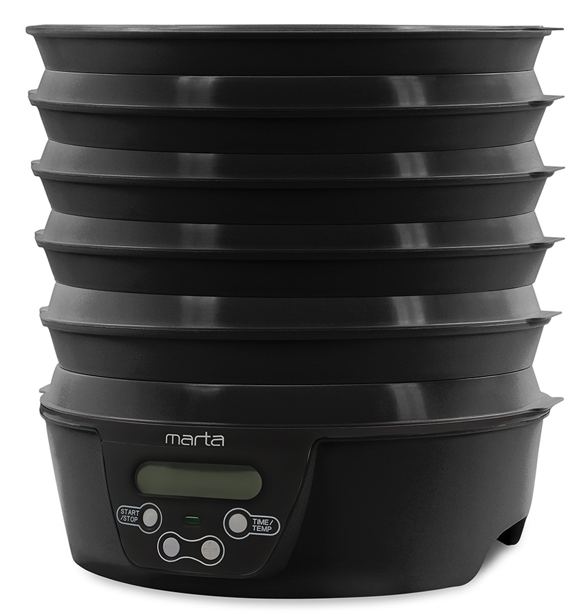 9934673 Сушилка для овощей и фруктов MARTA MT-FD1888D черный STDN-0128840 - Вид №2