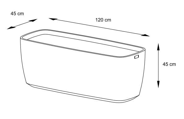 Прямоугольная бетонная плантатор Kremen ARCH-00097295 - Вид №4