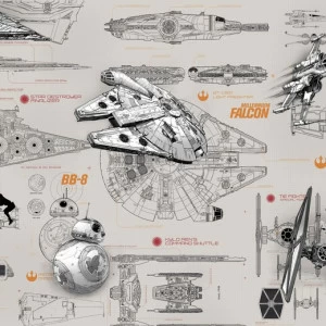 8-493-STAR-WARS-Blueprints Фотообои Komar Disney 2.54х3.68 м