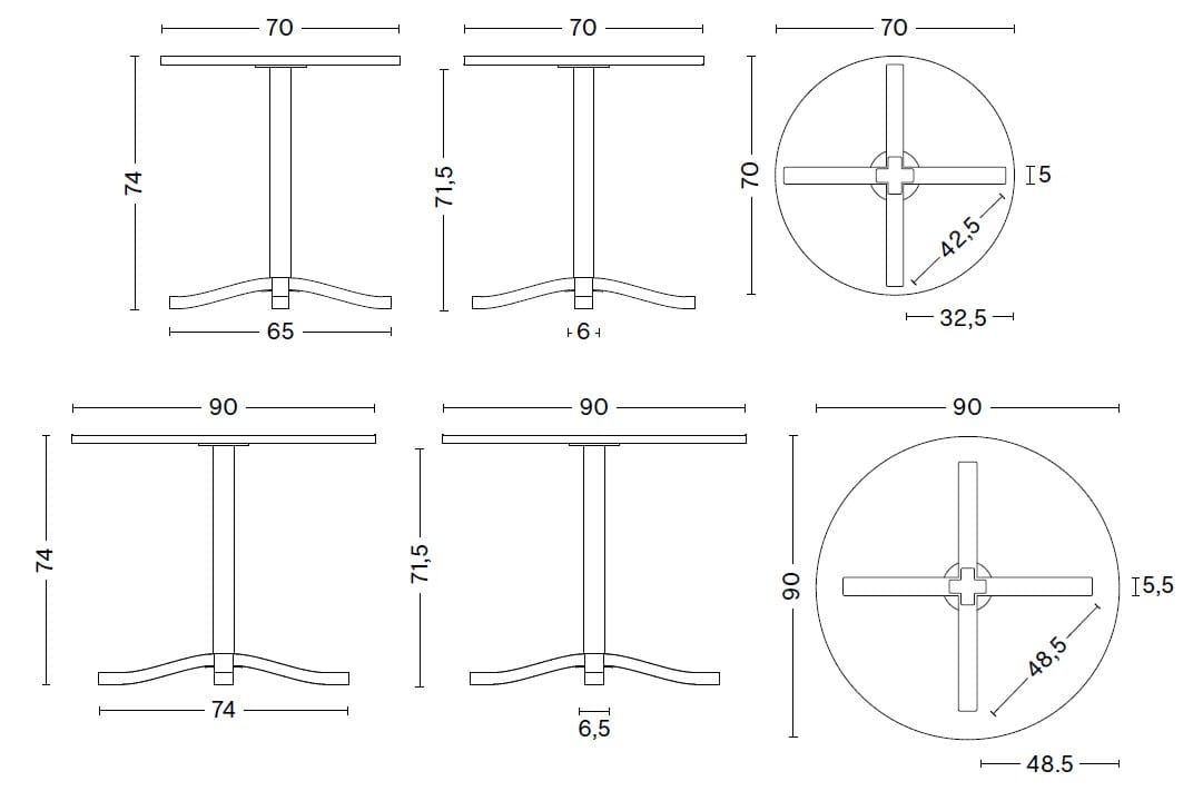 Круглый деревянный стол со спицами Hay Pastis ARCH-00105092 - Вид №11