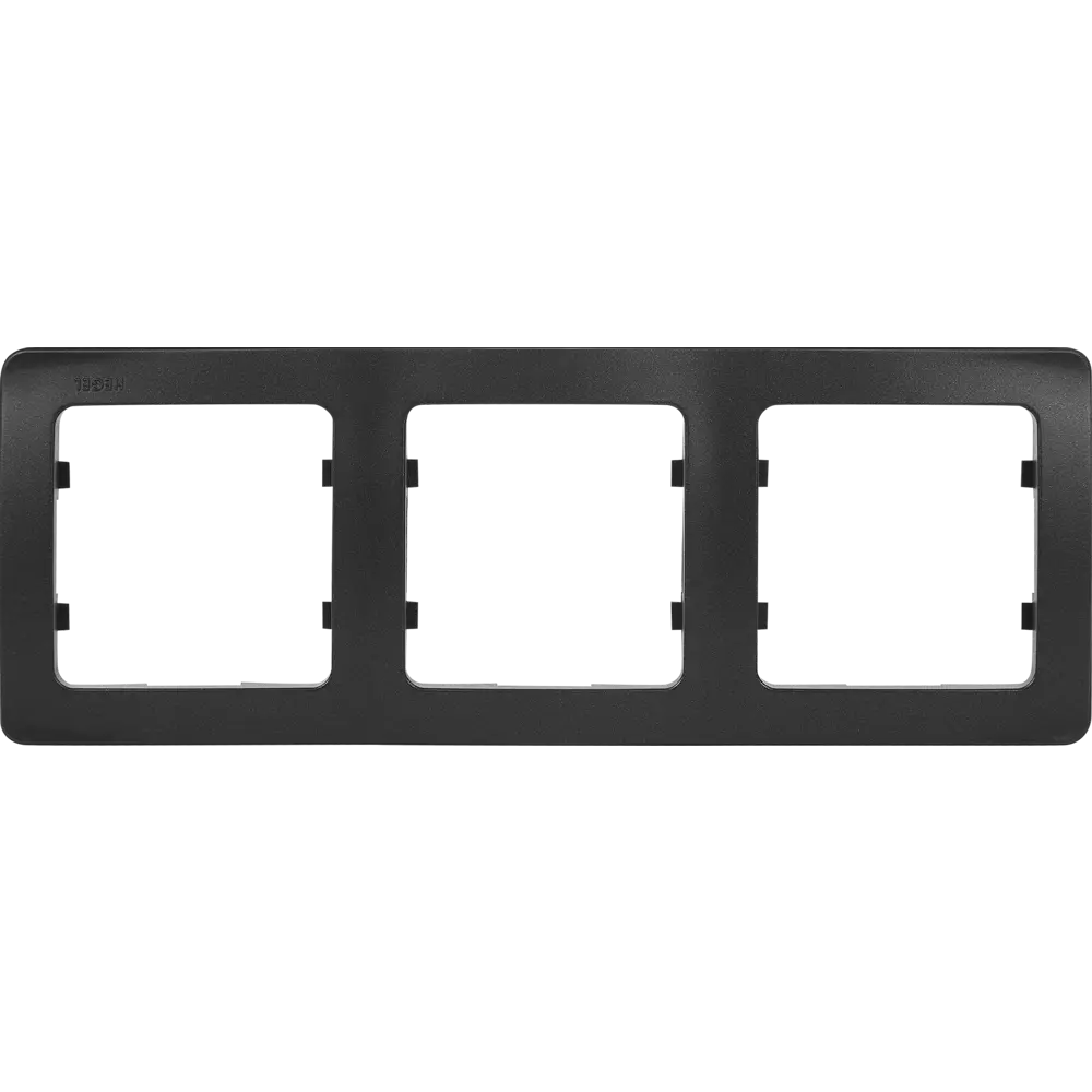 Рамка для розеток и выключателей Hegel Мастер 3 поста цвет черный STLM-2209889 - Вид №1