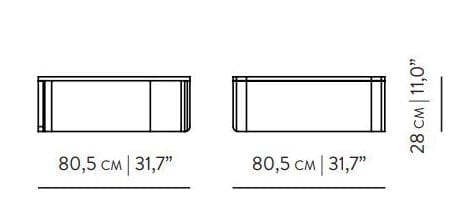 Квадратный низкий журнальный столик из грецкого ореха Wewood купол ARCH-00050153