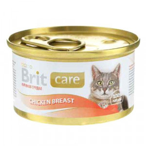 ПР0016449 Корм для кошек Care Куриная грудка конс. 80 г Brit