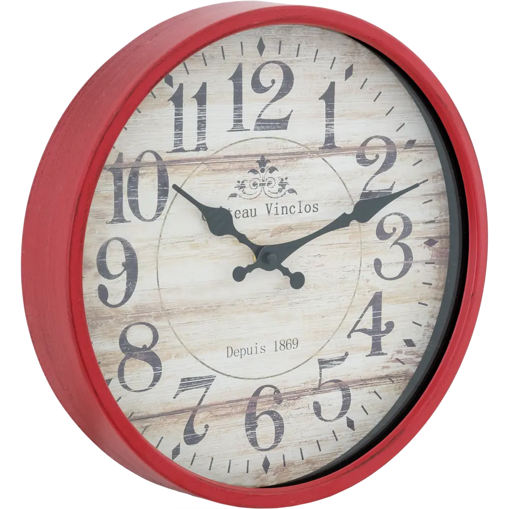 Часы настенные цвет красный 30 см Atmosphera Retro STLM-2130823 - Вид №2