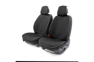 16521482 Накидки на передние сиденья , 2 шт. материал fiberflax /мягкий лен/ CUS-1052 BK/GY CarPerformance