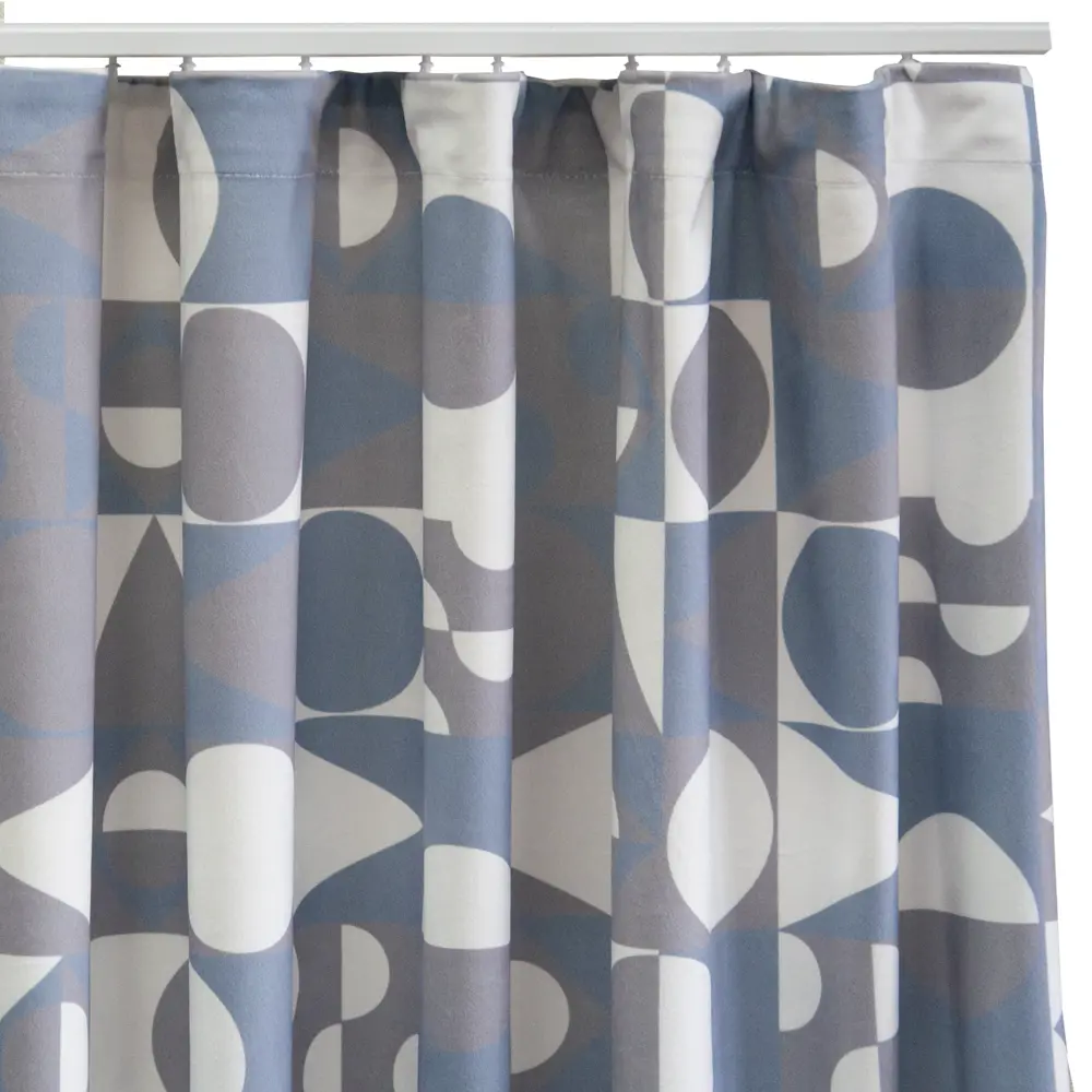 Штора на ленте Falma 140x280 см геометрия цвет серо-синий SEASONS STLM-2151541 - Вид №3