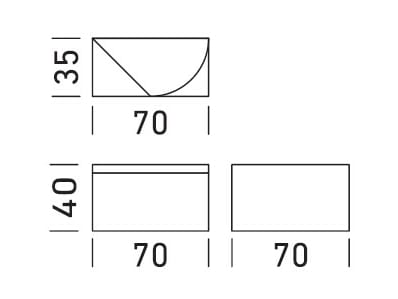 Низкий журнальный столик из шпона Dienne Salotti TETRIS LONG P ARCH-00060132 - Вид №2