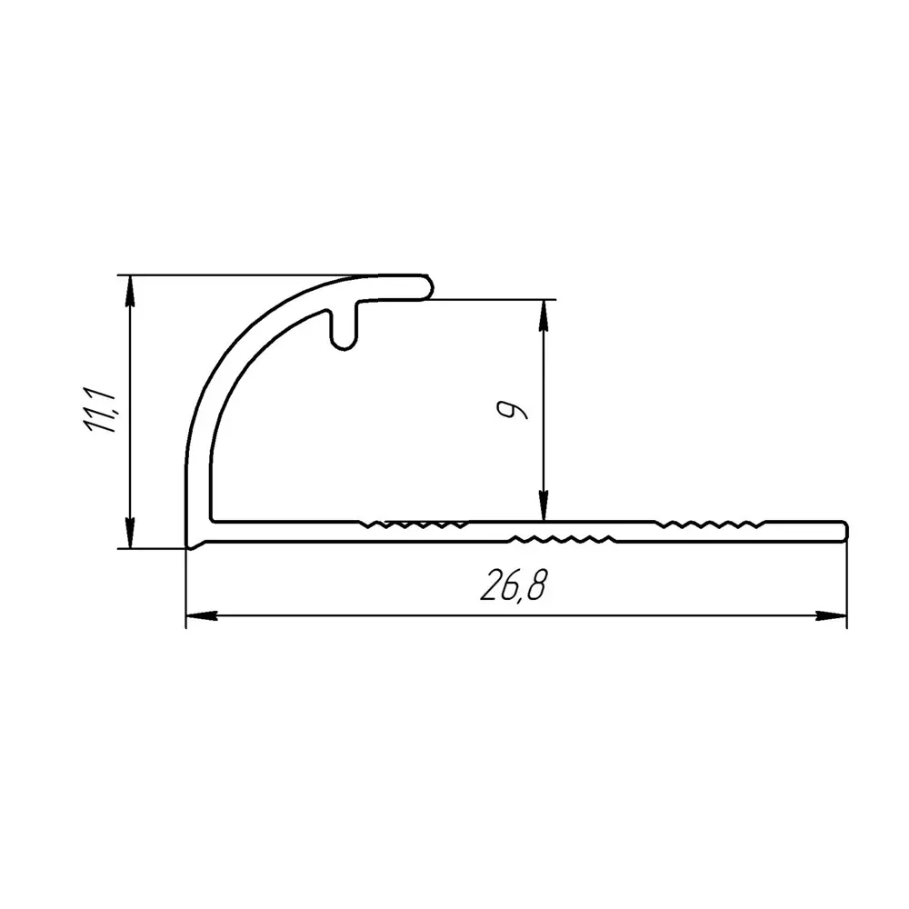 Наружный профиль ALPROFI для защиты углов плитки 270 см 18186392 STLM-0009900 - Вид №2
