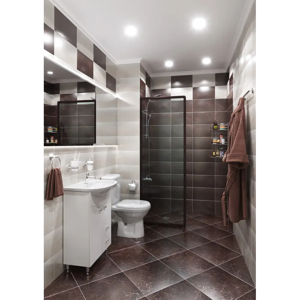 Плитка напольная Pietra 43x43 см 1.29 м2 цвет коричневый 14175469 STLM-2147922 Santreyd  - Вид №3