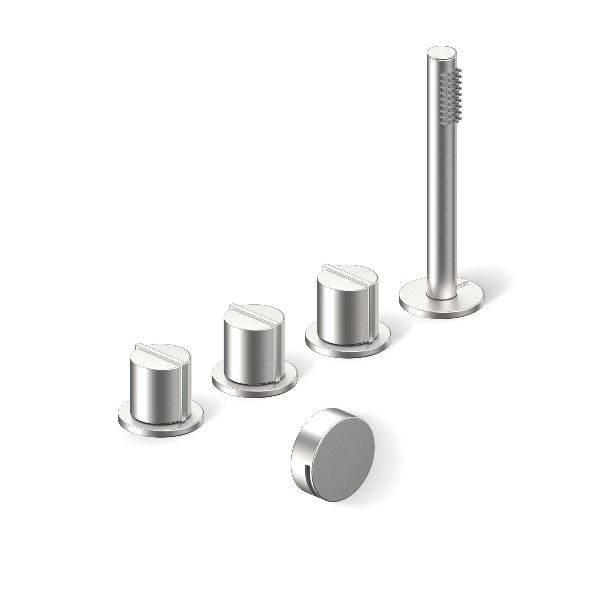 Утопленный набор для ванны с 4 отверстиями и ручным душем Varied Forms Macaron ARCH-00150419 - Вид №1