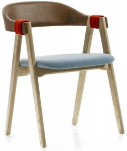 Moroso Штабелируемый деревянный стул с подлокотниками Mathilda