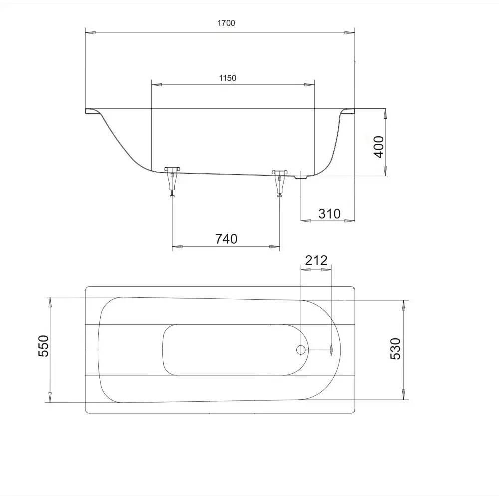 Ванна Saniform Plus 363 170x70 см KALDEWEI STLM-2070968 - Вид №2