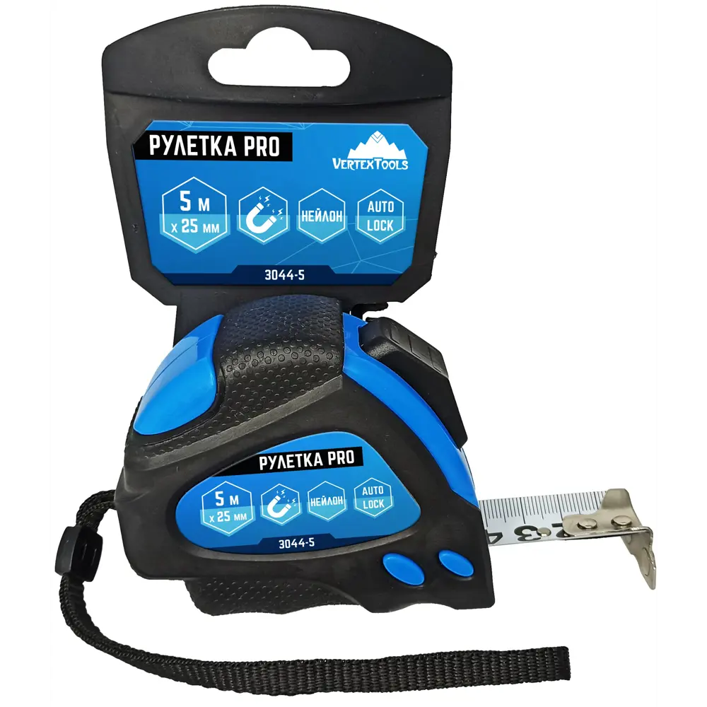 Рулетка Vertextools с автоблокировкой 5 м x 25 мм STLM-2128420 - Вид №2