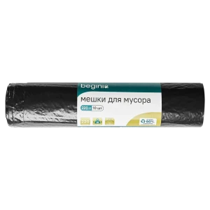 Мешок для бытового мусора BEGINIA 90x130 см 220 л 30 мкм 10 шт.