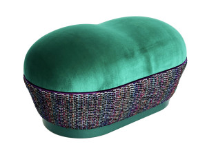 Бархатный пуф