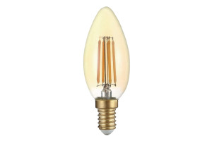 16306769 Светодиодная лампа LED FILAMENT CANDLE 11W 1045Lm E14 2400K GOLD TH-B2116 Thomson
