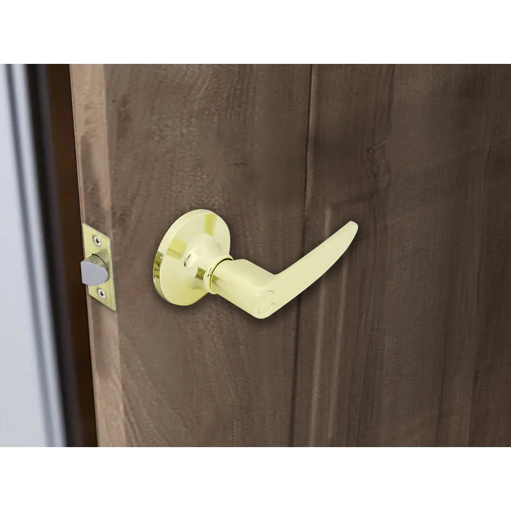 Ручка-защёлка 3502 PB PS, без запирания, цвет золото ФАБРИКА ЗАМКОВ STLM-2015005 - Вид №9