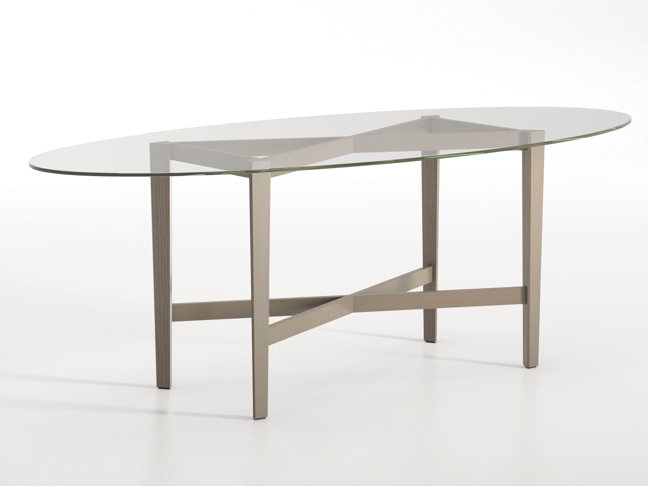 Овальный стол с хрустальной столешницей и основанием из бука BBB Луи-Филипп ARCH-00057847 - Вид №3