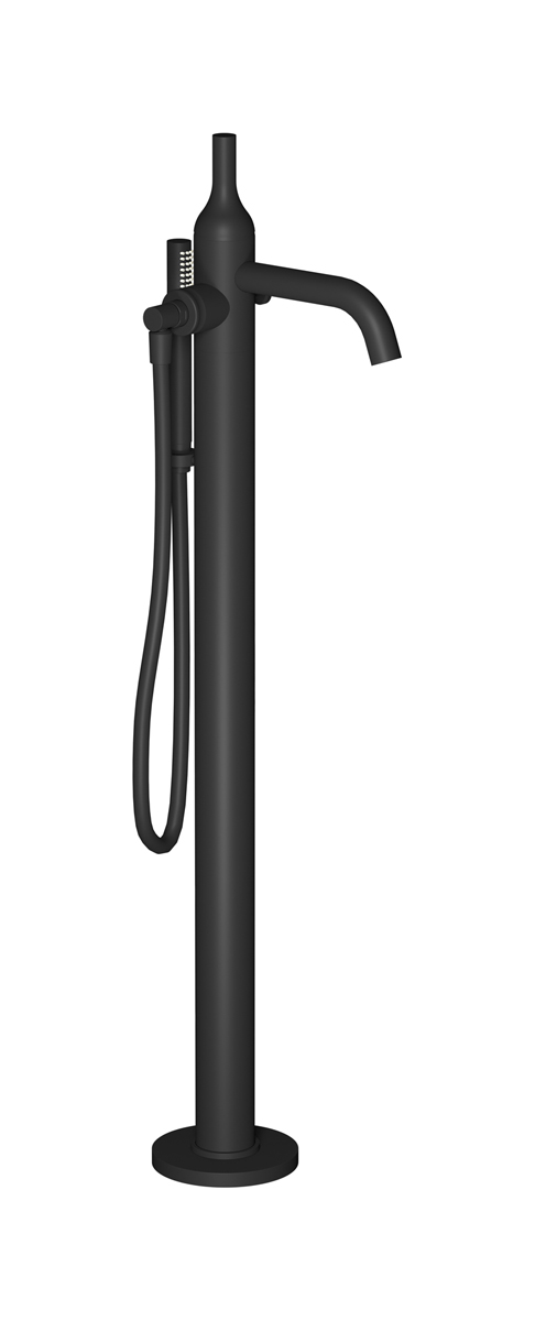 Напольный смесиель для ванны с встроенным душем. WE ARE IB bi399np Matt Black Batlo