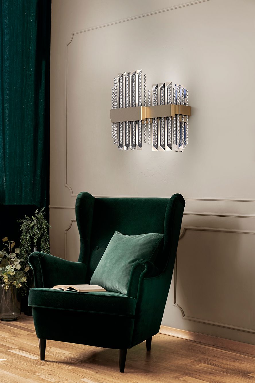 Светодиодный настенный светильник со свинцовым Кристаллом Patrizia Volpato Бриллианты ARCH-00025083 - Вид №2