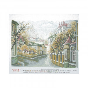 1759 Канва/ткань с рисунком Рисунок на канве 33 см х 45 см "Московские улочки. Замоскворечье" Матренин посад