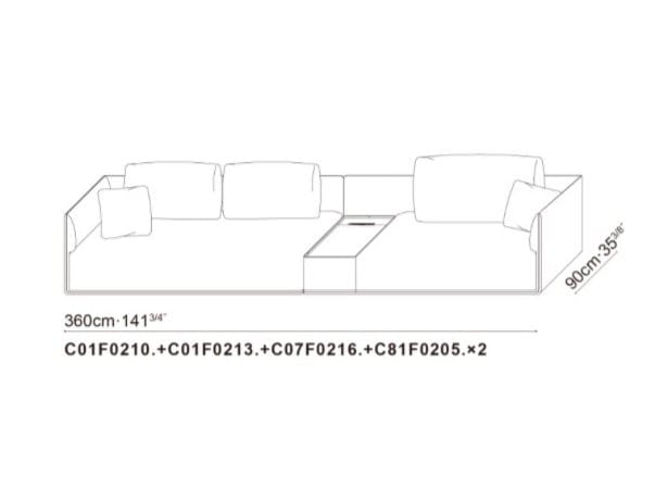 Модульный тканевый диван с отсеком для хранения CAMERICH ELAN ARCH-00039169 - Вид №5