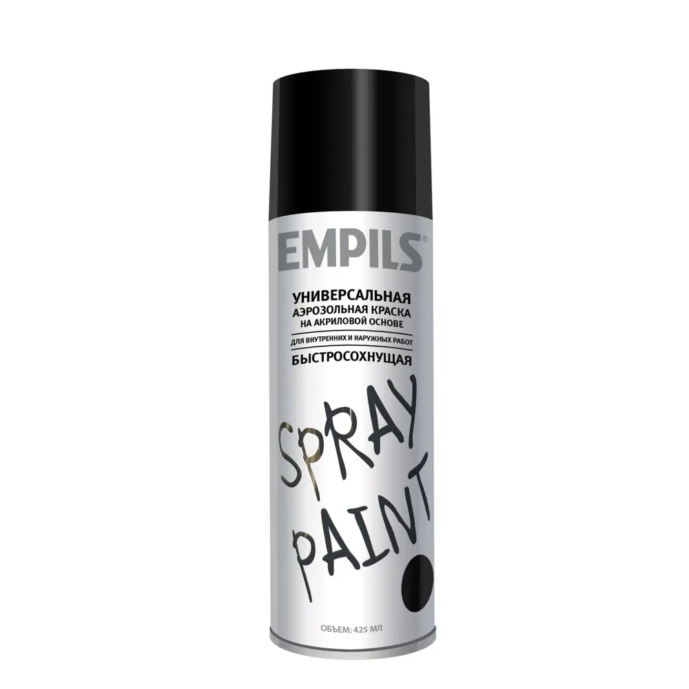 Краска аэрозольная Empils цвет чёрный 425 мл 17702519 STLM-2137467 ПРОСТОКРАШЕНО 
