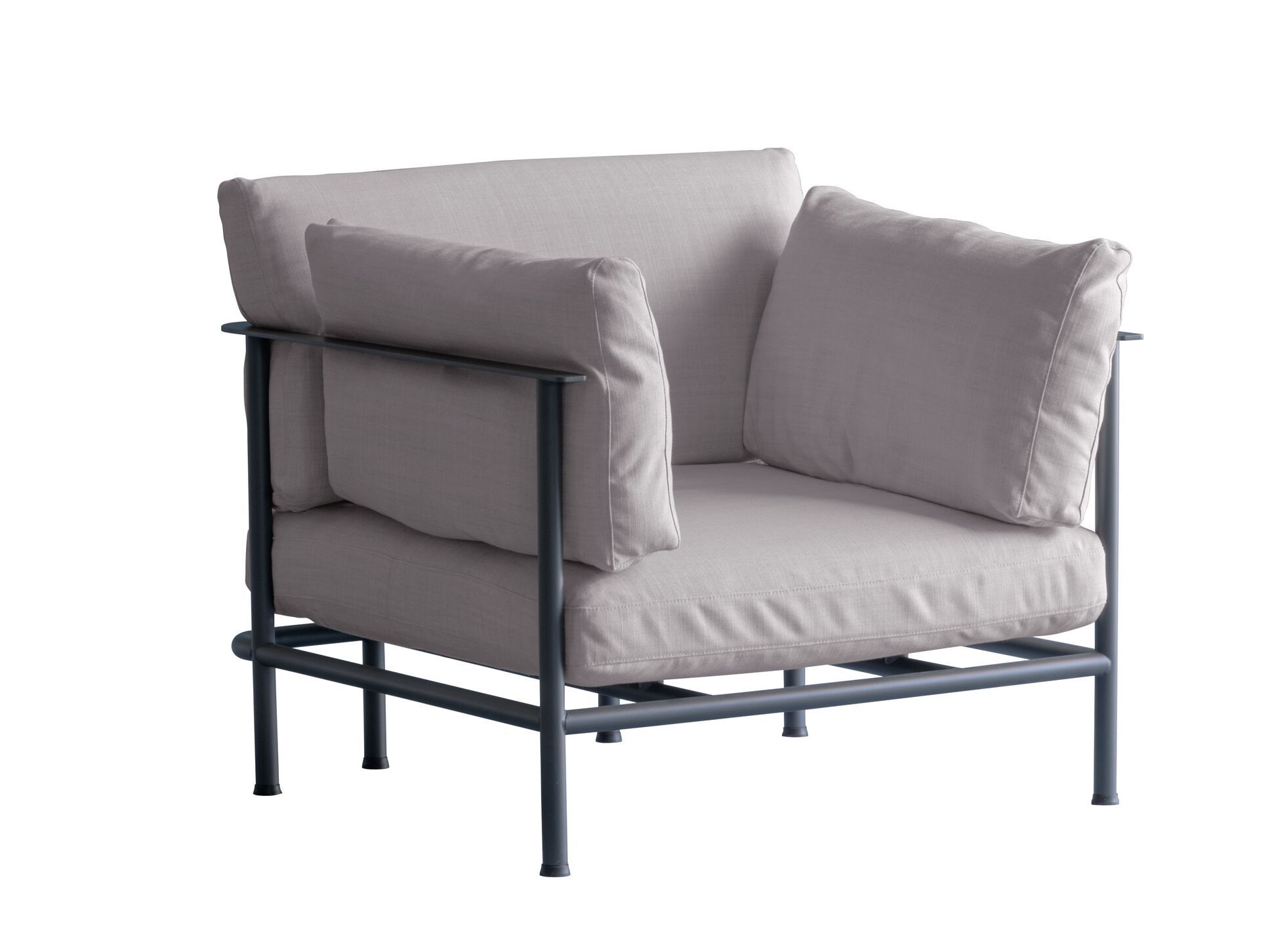 Тканевое садовое кресло с подлокотниками Potocco Elodie ARCH-00136427