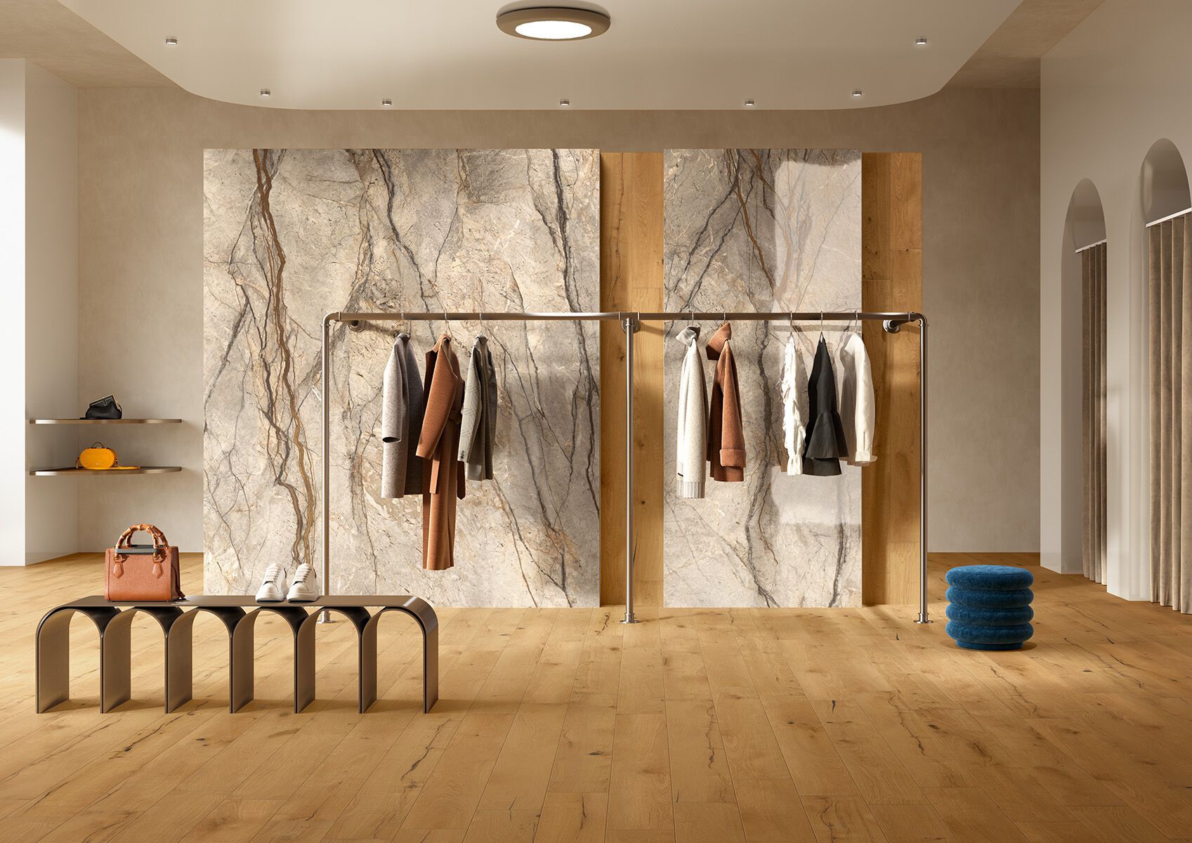 Пол / керамогранит с мраморным эффектом Revigrés ARCH-00066906 - Вид №1