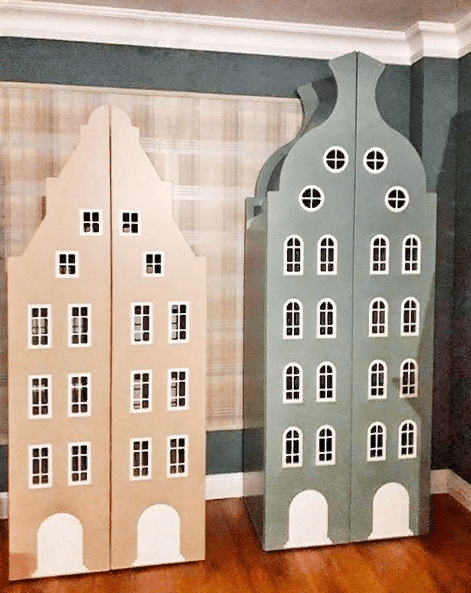 Шкаф-домик детский двухдверный "Амстердам-2-XL" МАНДАРИН АМСТЕРДАМ 179566 Голубой Santreyd  - Вид №6