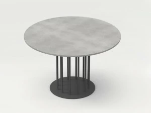 CO33 Круглый бетонный стол со стальным основанием Tabula Blte2