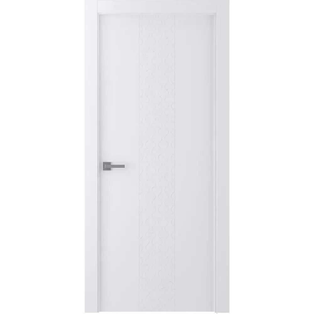 Дверь межкомнатная Марти глухая CPL цвет белый 80x200 см (с замком) BELWOODDOORS STLM-2106634 - Вид №1