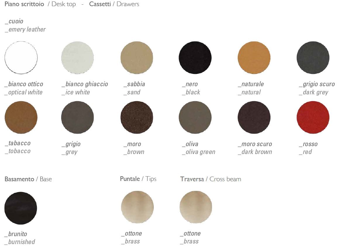 Письменный стол из орехового дерева с ящиками Vibieffe 1500 Swing ARCH-00002986 - Вид №2