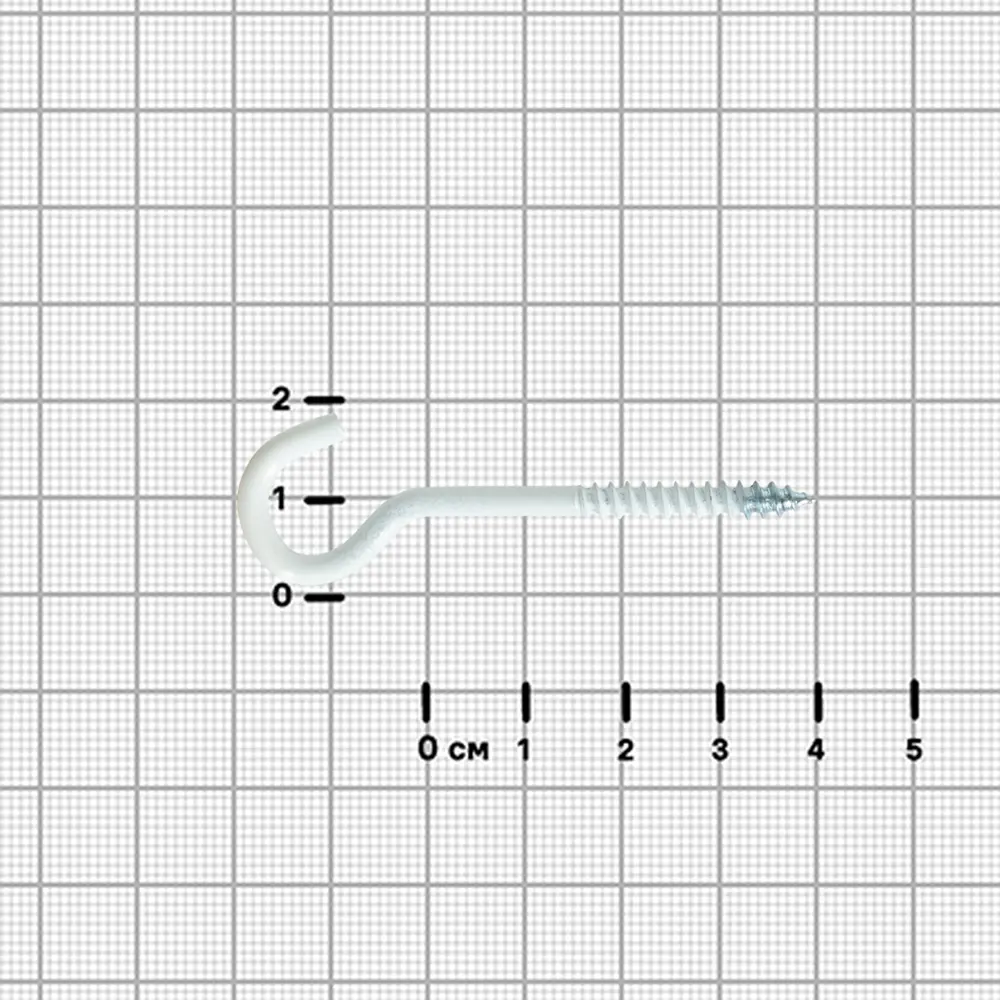 Шуруп-крюк 4x40 мм сталь RAL9003 4 шт Santreyd STLM-2073675 - Вид №1
