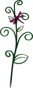 dr 10-2 Держатель д/комнатных растений "стрекоза на ветке" зелен/фиол Цветочная коллекция