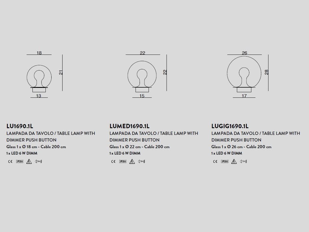 Настольная лампа из дутого стекла Cangini & Tucci Cherry ARCH-00011330 - Вид №2