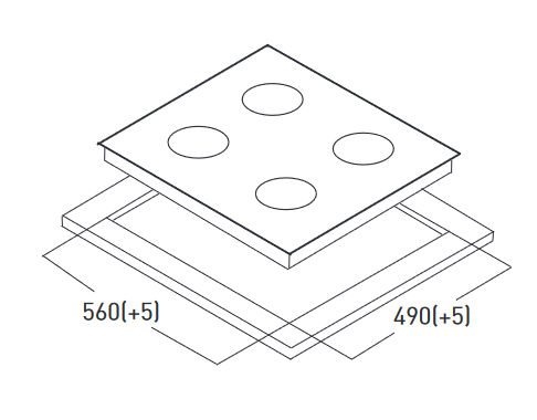 9161127 Газовая варочная поверхность Oasis P-BSG STDN-0140447 - Вид №8