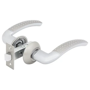 Дверные ручки Фабрика Замков 04L 100, без запирания, цвет матовый никель/хром