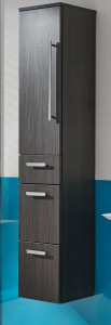HNA093A7МL Puris, высокий шкаф (1 дверь, 3 ящика) 300 мм левый, цвет серый структурный