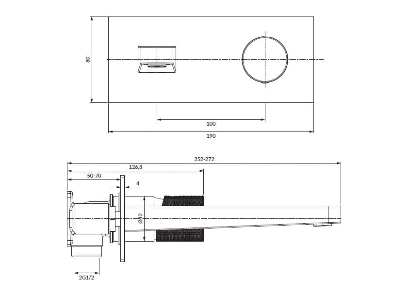 Настенный смеситель для раковины OMNIRES CONTOUR CT8015 ARCH-00063800 - Вид №10