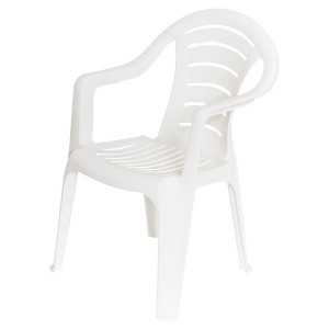 Кресло садовое 40х39х79 см пластик белый (оттенок в ассортименте) ТУБА-ДУБА нет