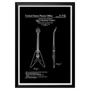 896521344_1818 Арт-постер «Патент на электрогитару Gibson (1958)» Object Desire