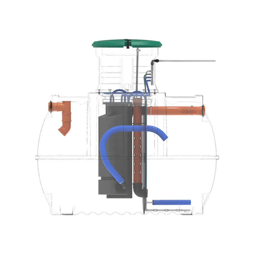 Станция биологической очистки четрыхкамерная Rostok Ground 8 3500 литров 1600 л/сутки STLM-2143097 - Вид №8