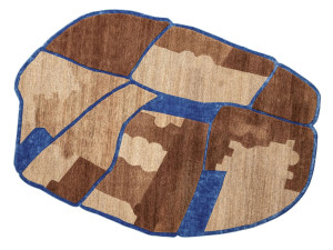 Овальный коврик из конопли