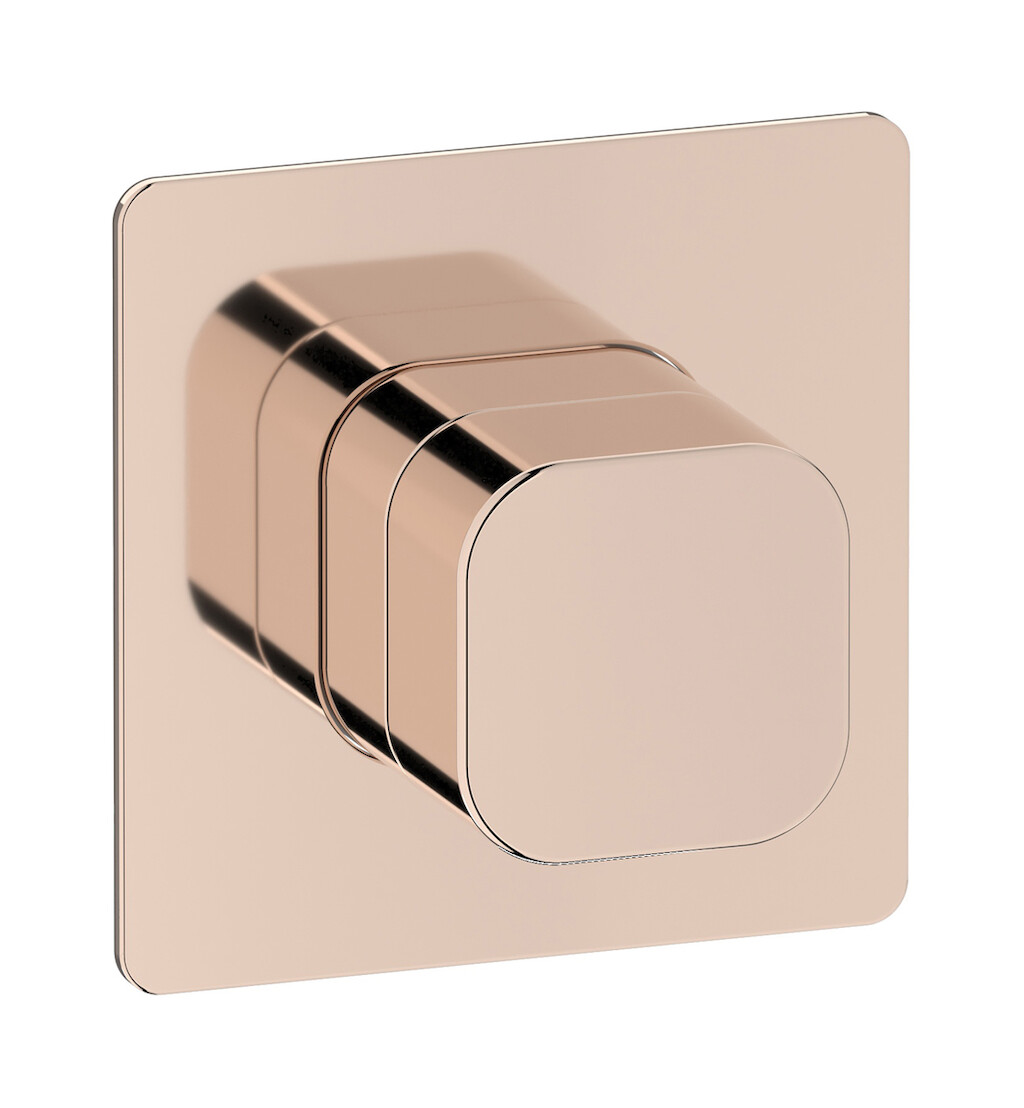 Комплект внешних частей настенного прогрессивного смесителя на 1 потребителя. WE ARE IB eo300rs_1 Rose Gold Elio