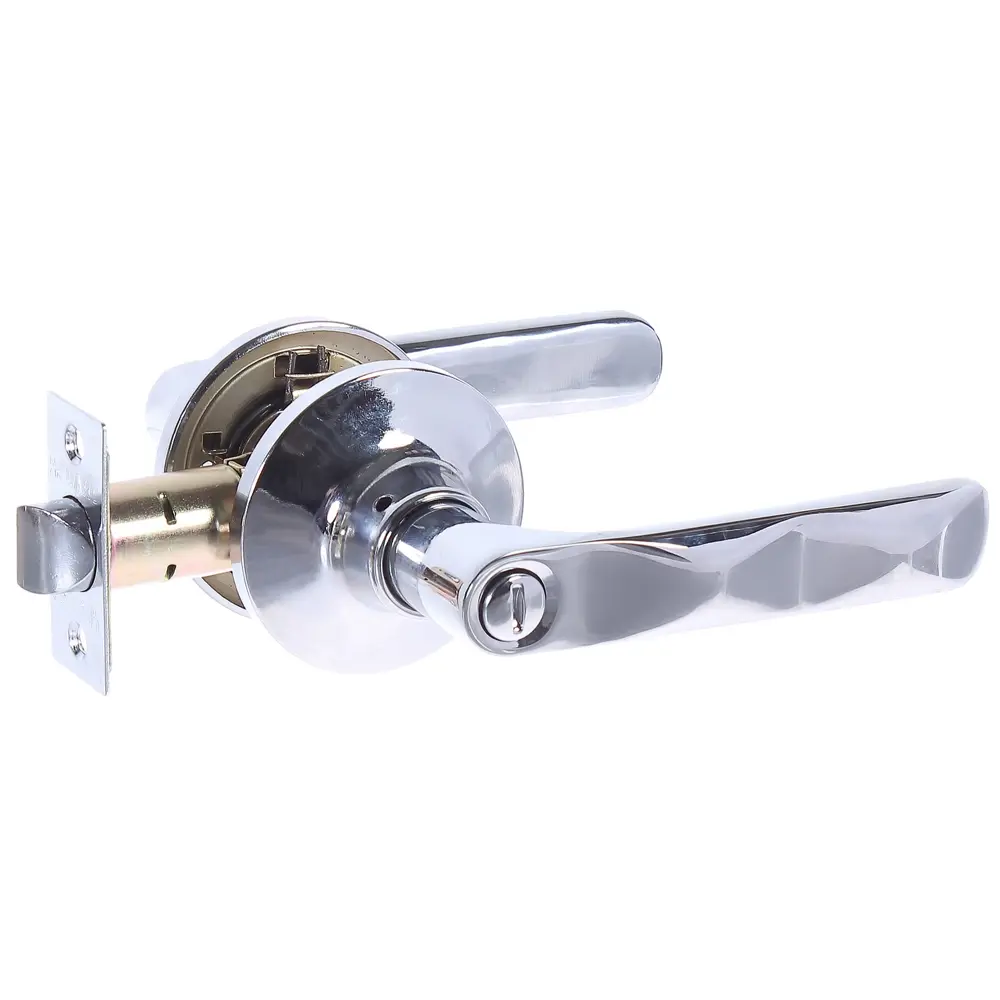 Ручка-защелка 624/BL PB-B с фиксатором ЦАМ, цвет хром FUARO STLM-2007849