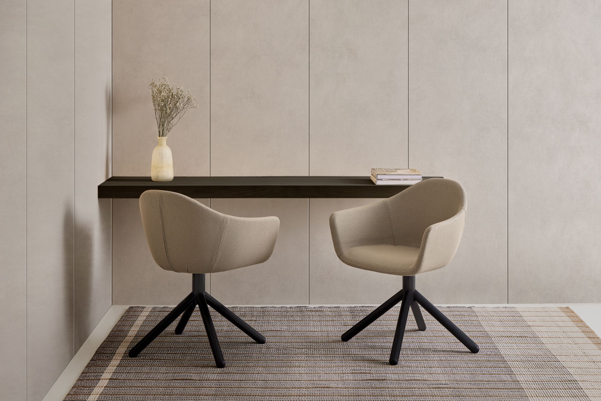 Тканевый поворотный стул с подлокотниками Blasco&Vila Nomad ARCH-00148372 - Вид №2